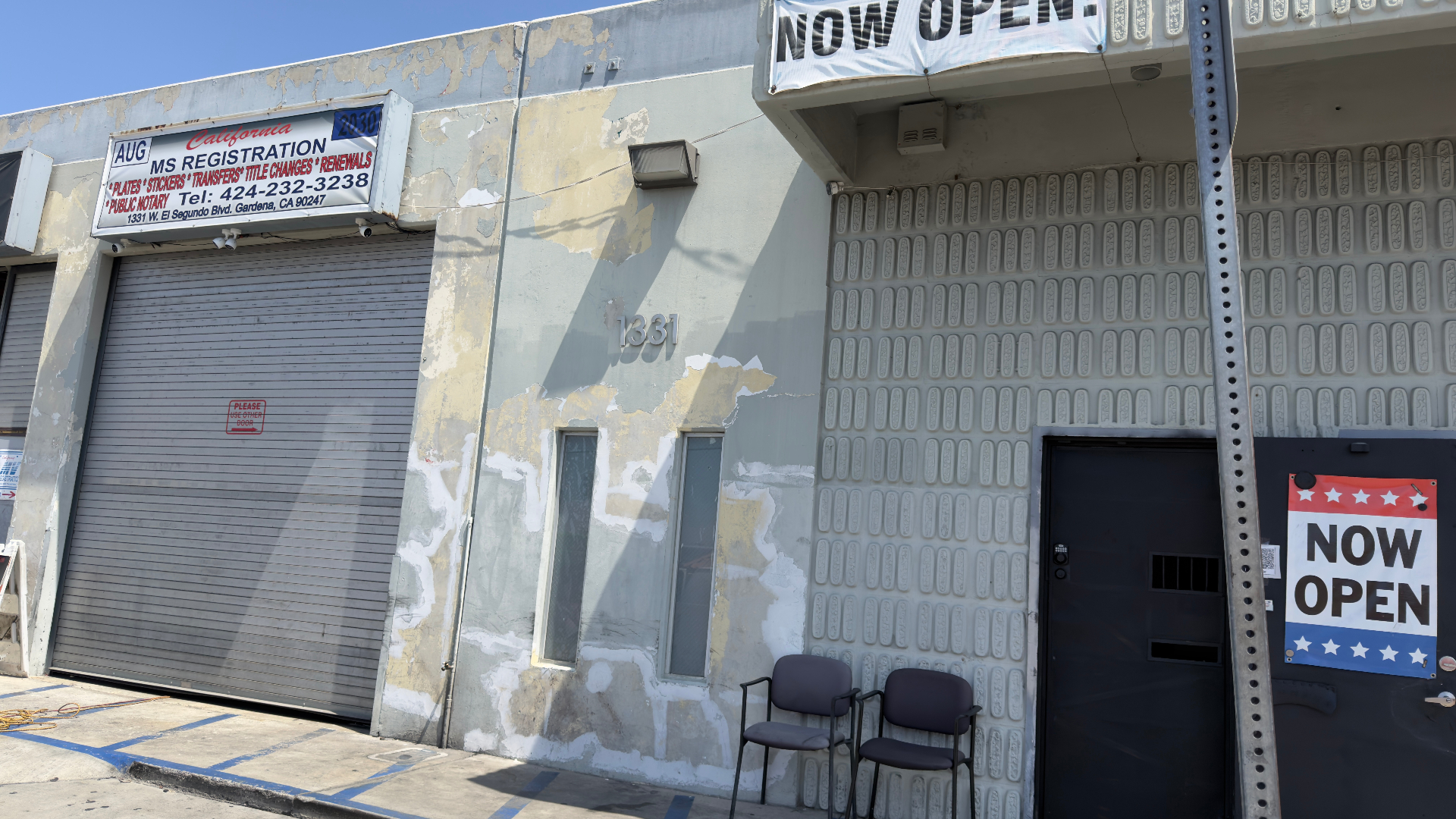 MS Registration storefront at 1331 W El Segundo Blvd, Gardena — Now Open